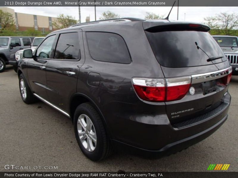 Mineral Gray Metallic / Dark Graystone/Medium Graystone 2013 Dodge Durango Crew AWD