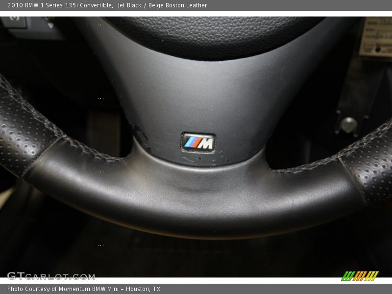 Jet Black / Beige Boston Leather 2010 BMW 1 Series 135i Convertible