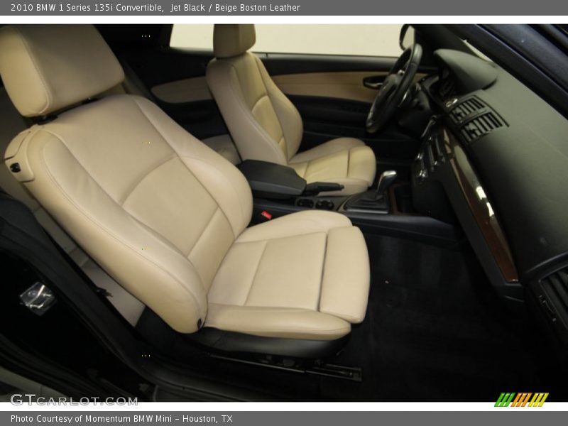 Jet Black / Beige Boston Leather 2010 BMW 1 Series 135i Convertible