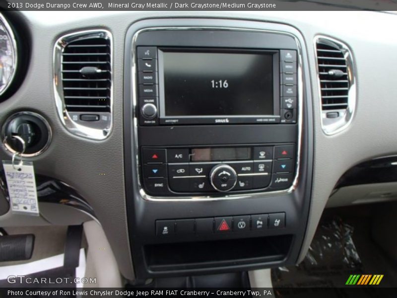 Mineral Gray Metallic / Dark Graystone/Medium Graystone 2013 Dodge Durango Crew AWD