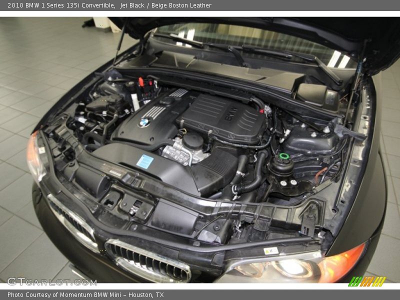 Jet Black / Beige Boston Leather 2010 BMW 1 Series 135i Convertible