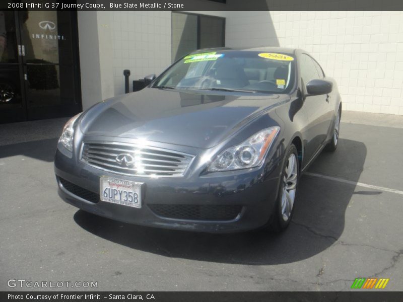 Blue Slate Metallic / Stone 2008 Infiniti G 37 Journey Coupe