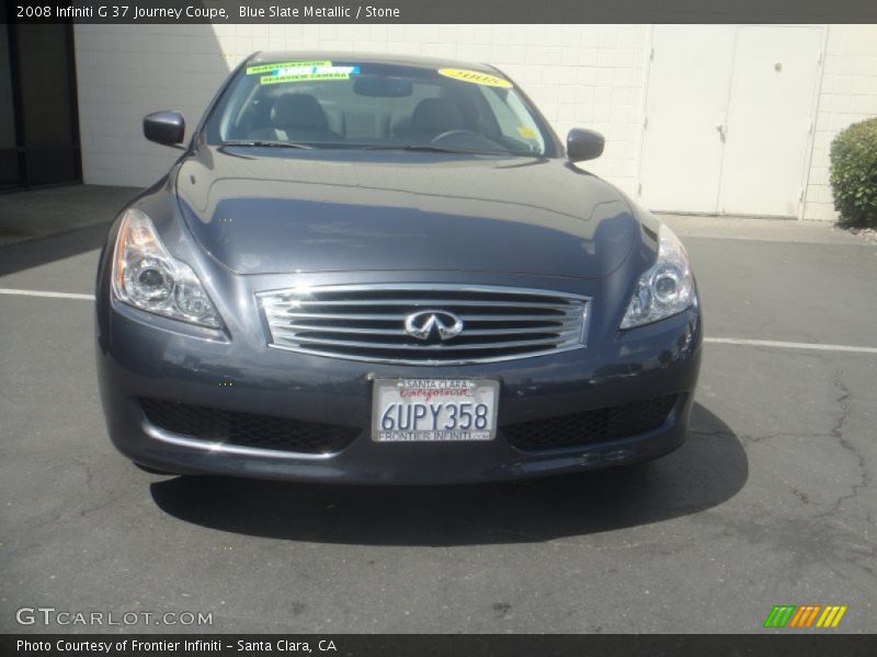 Blue Slate Metallic / Stone 2008 Infiniti G 37 Journey Coupe
