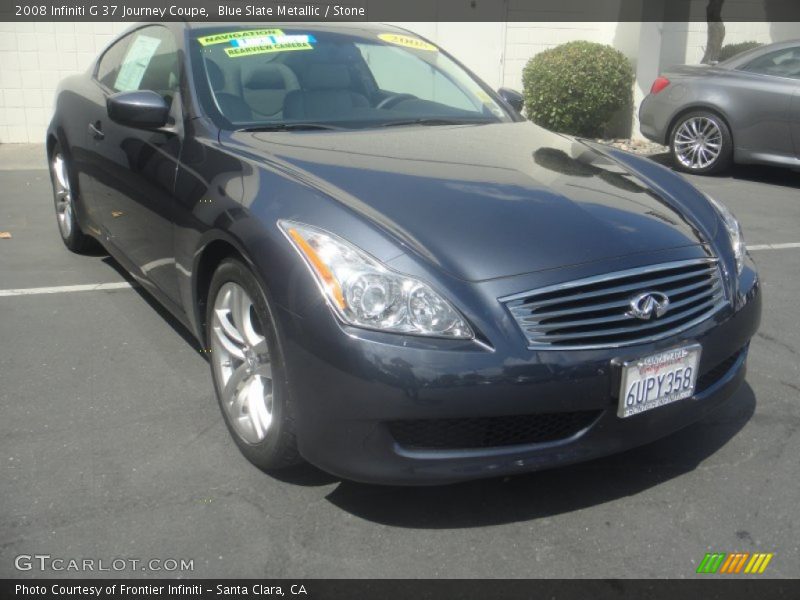 Blue Slate Metallic / Stone 2008 Infiniti G 37 Journey Coupe