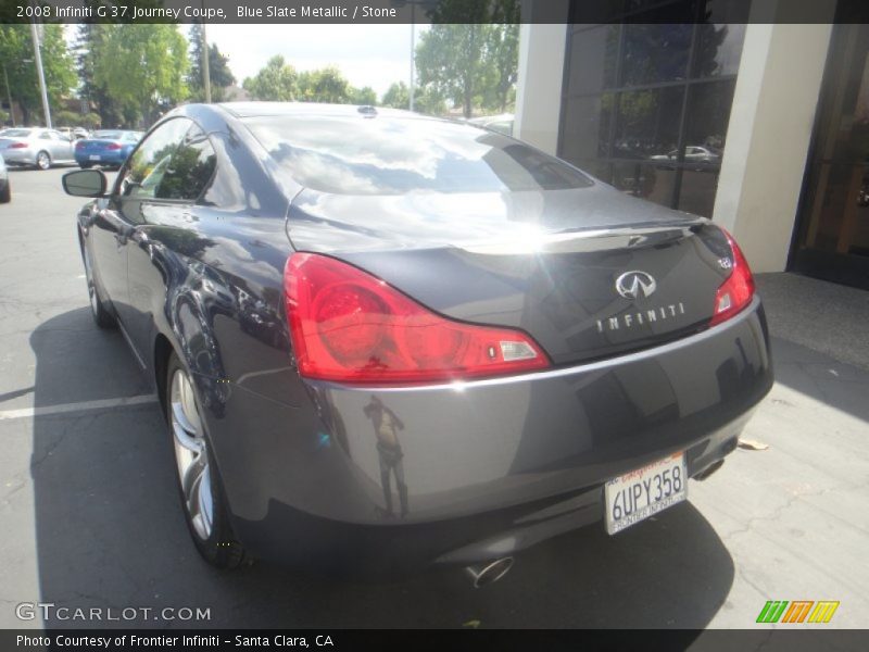 Blue Slate Metallic / Stone 2008 Infiniti G 37 Journey Coupe