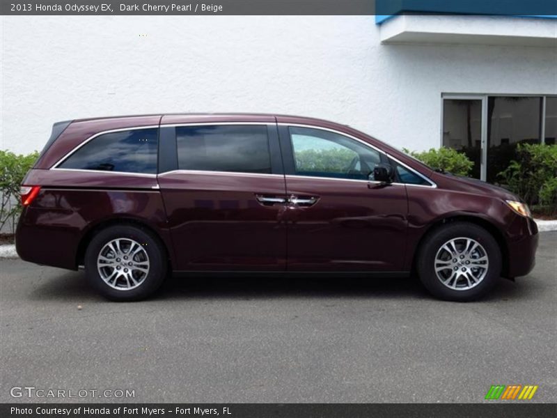 Dark Cherry Pearl / Beige 2013 Honda Odyssey EX