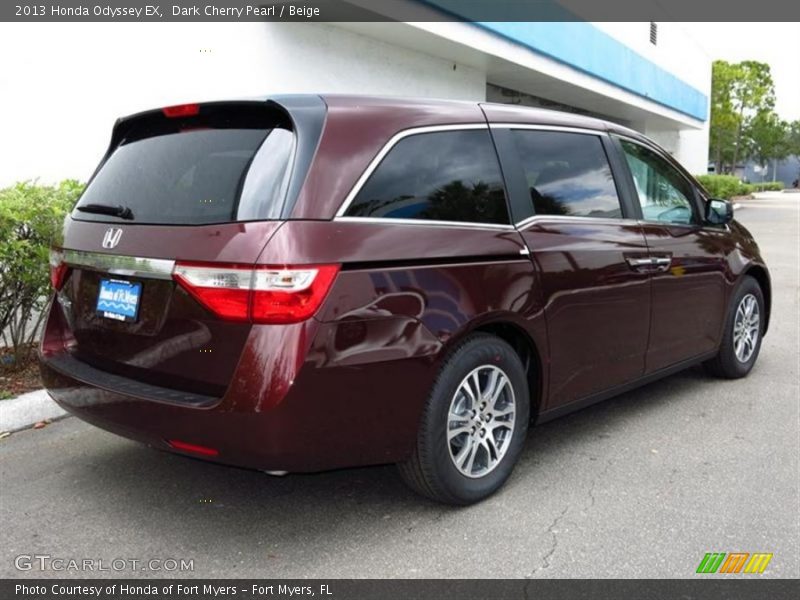 Dark Cherry Pearl / Beige 2013 Honda Odyssey EX
