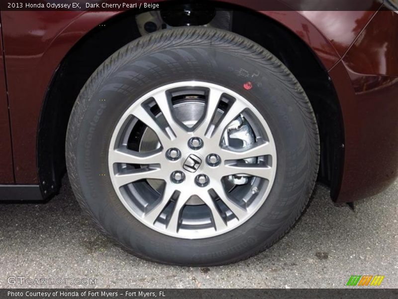 Dark Cherry Pearl / Beige 2013 Honda Odyssey EX