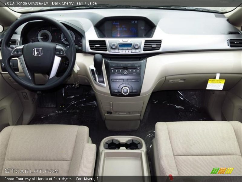 Dark Cherry Pearl / Beige 2013 Honda Odyssey EX