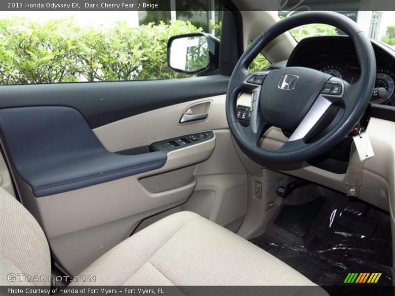 Dark Cherry Pearl / Beige 2013 Honda Odyssey EX