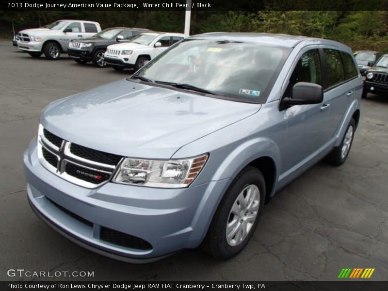 Winter Chill Pearl / Black 2013 Dodge Journey American Value Package