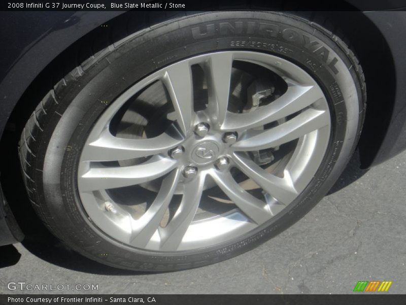 Blue Slate Metallic / Stone 2008 Infiniti G 37 Journey Coupe
