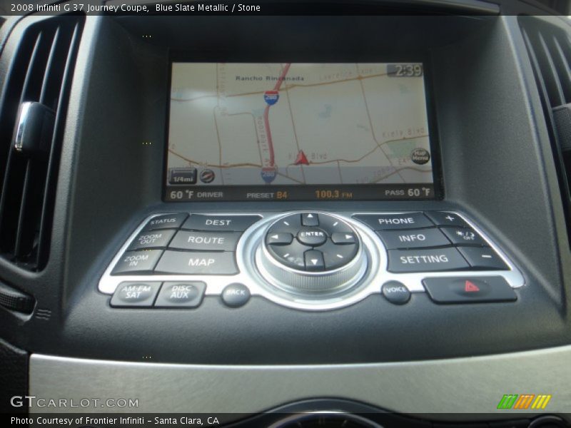Blue Slate Metallic / Stone 2008 Infiniti G 37 Journey Coupe