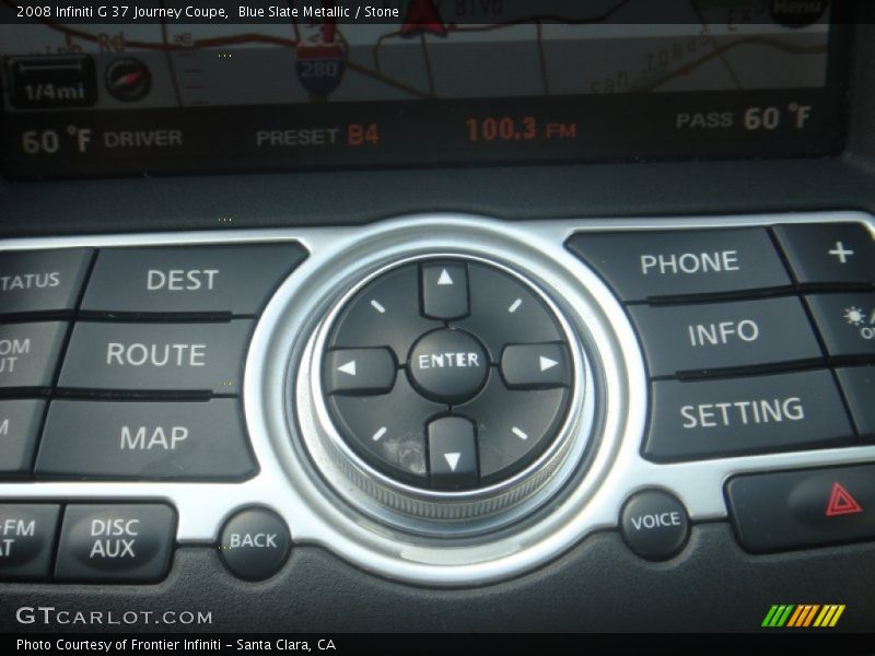 Blue Slate Metallic / Stone 2008 Infiniti G 37 Journey Coupe