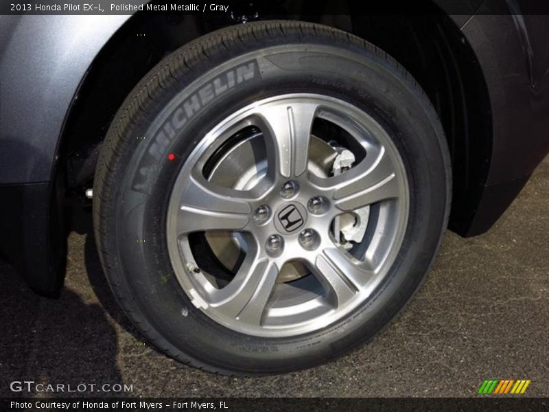 Polished Metal Metallic / Gray 2013 Honda Pilot EX-L