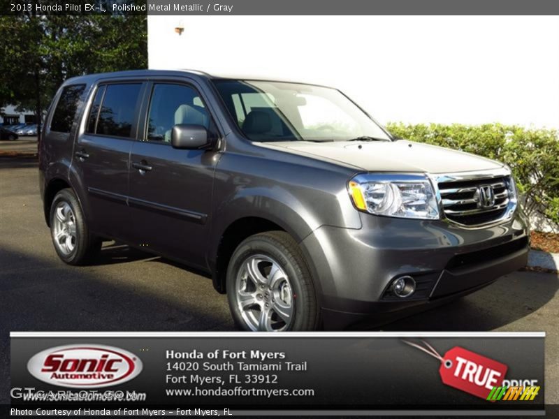 Polished Metal Metallic / Gray 2013 Honda Pilot EX-L