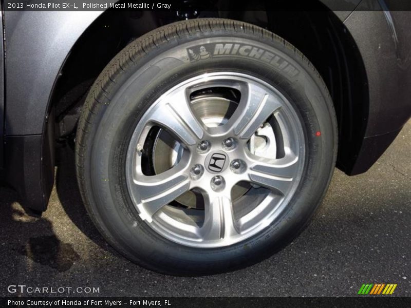 Polished Metal Metallic / Gray 2013 Honda Pilot EX-L