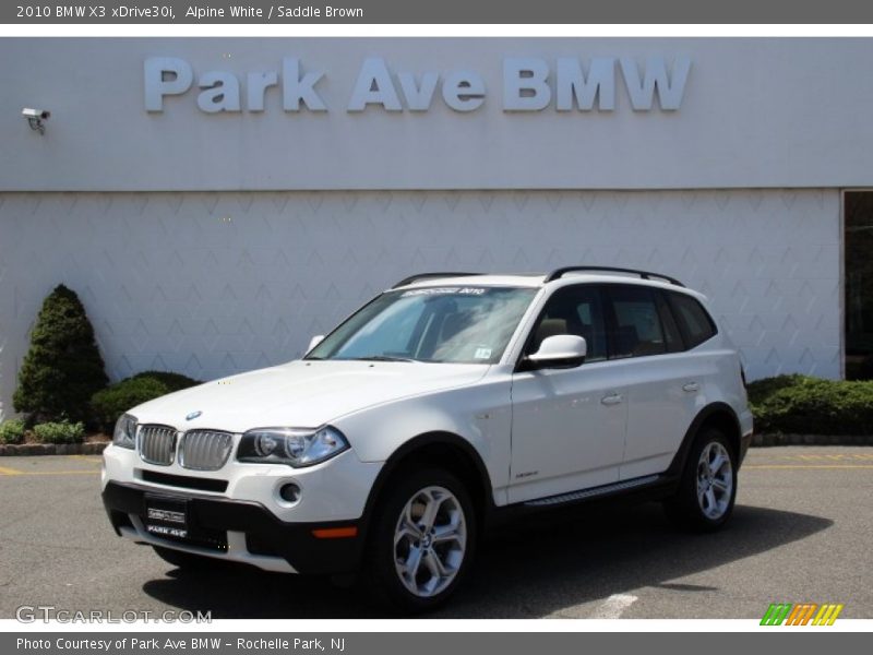 Alpine White / Saddle Brown 2010 BMW X3 xDrive30i
