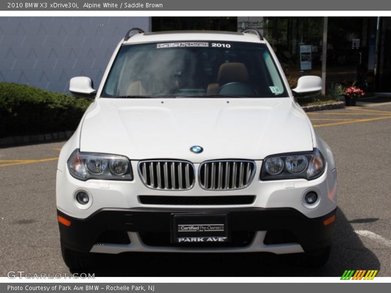 Alpine White / Saddle Brown 2010 BMW X3 xDrive30i