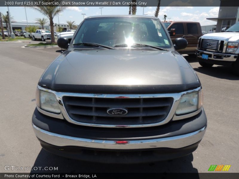 Dark Shadow Grey Metallic / Dark Graphite Grey 2003 Ford F150 XLT SuperCab