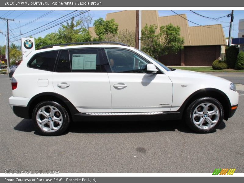 Alpine White / Saddle Brown 2010 BMW X3 xDrive30i