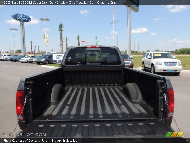 Dark Shadow Grey Metallic / Dark Graphite Grey 2003 Ford F150 XLT SuperCab