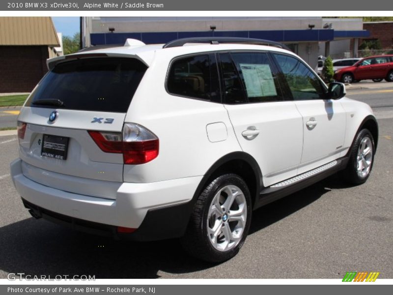 Alpine White / Saddle Brown 2010 BMW X3 xDrive30i