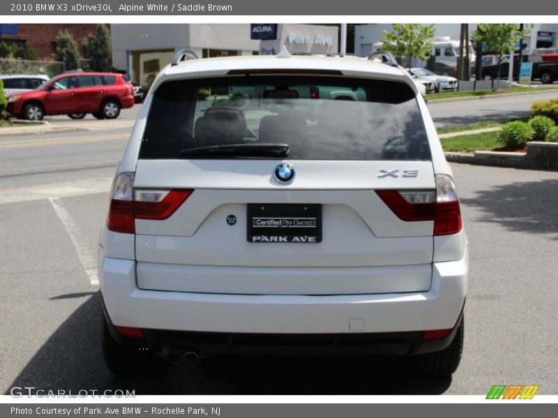 Alpine White / Saddle Brown 2010 BMW X3 xDrive30i