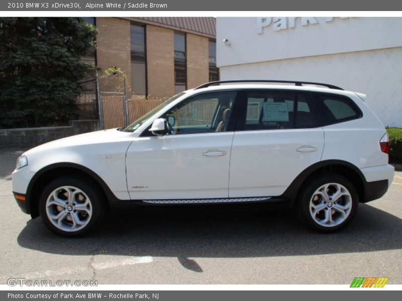 Alpine White / Saddle Brown 2010 BMW X3 xDrive30i