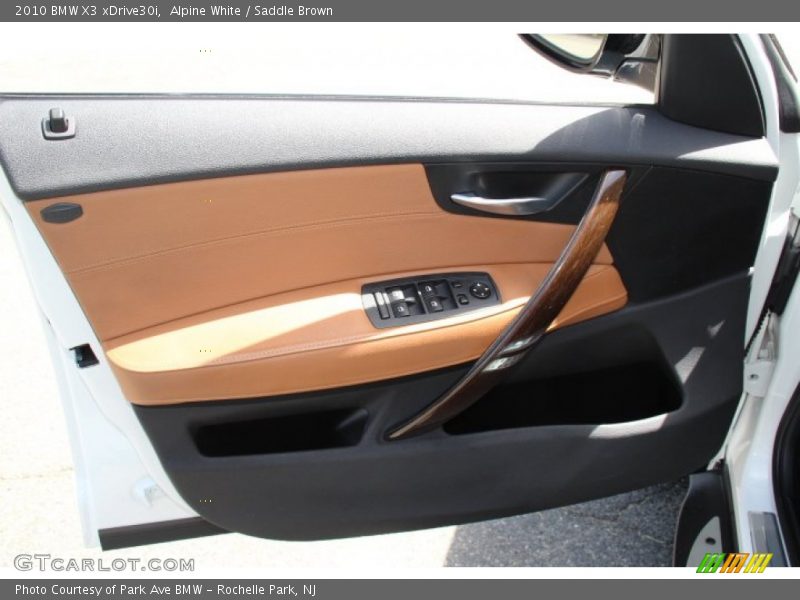 Alpine White / Saddle Brown 2010 BMW X3 xDrive30i