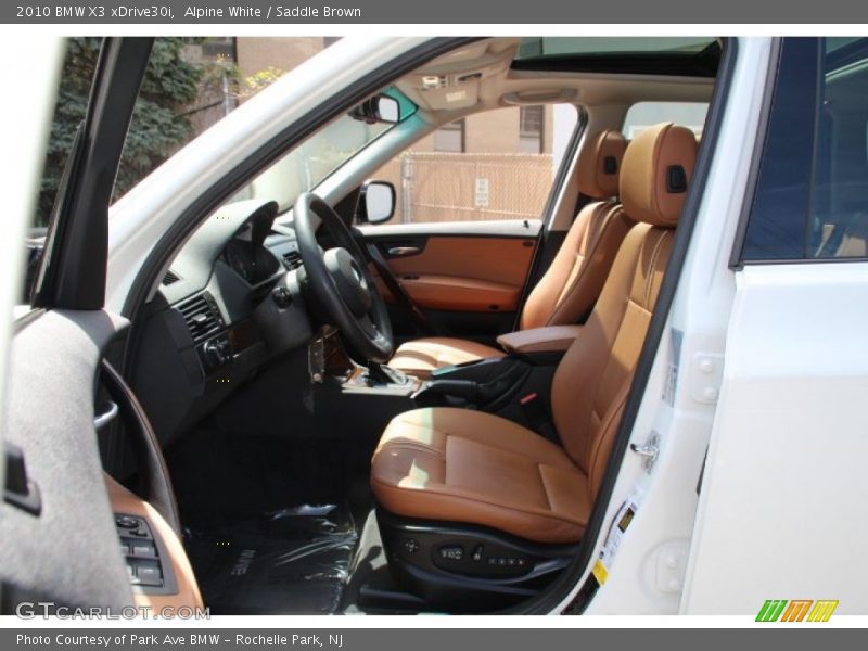 Alpine White / Saddle Brown 2010 BMW X3 xDrive30i