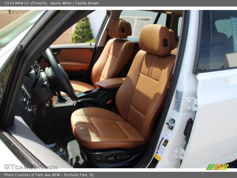 Alpine White / Saddle Brown 2010 BMW X3 xDrive30i