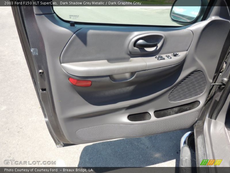 Dark Shadow Grey Metallic / Dark Graphite Grey 2003 Ford F150 XLT SuperCab