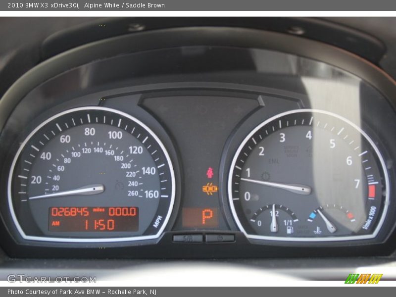 Alpine White / Saddle Brown 2010 BMW X3 xDrive30i