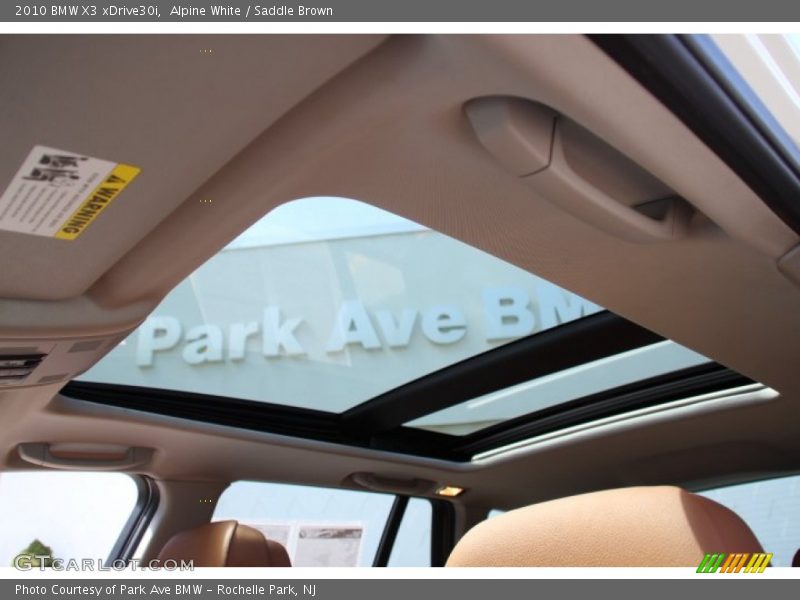Alpine White / Saddle Brown 2010 BMW X3 xDrive30i