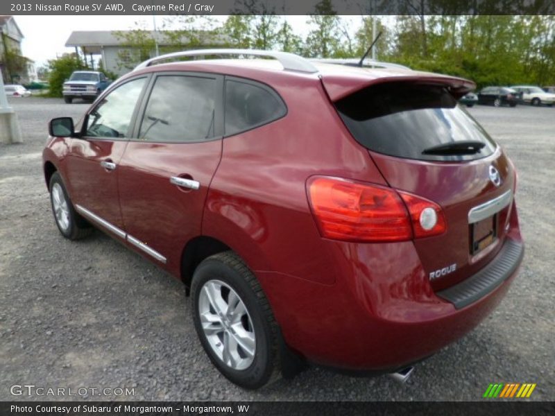 Cayenne Red / Gray 2013 Nissan Rogue SV AWD