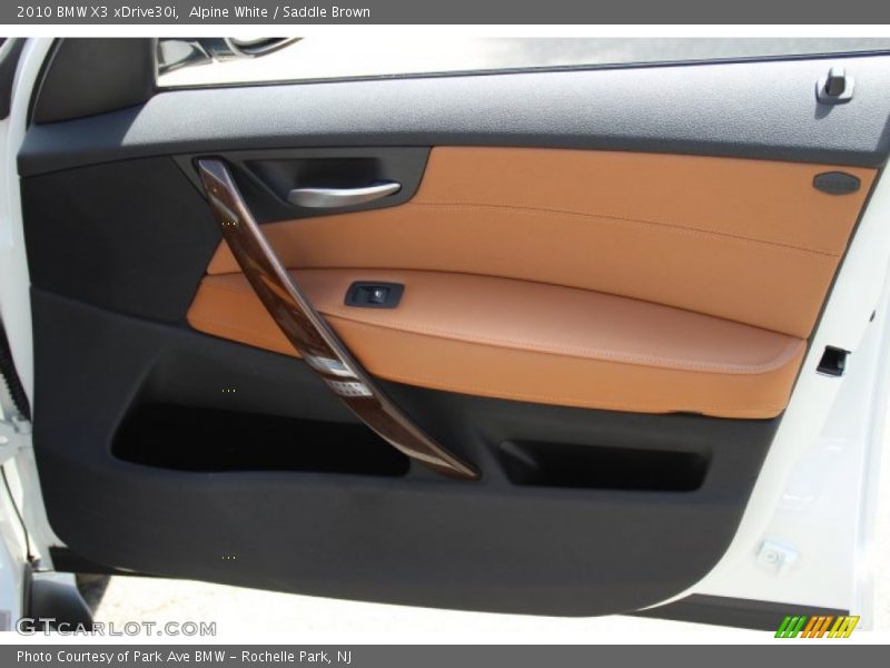 Alpine White / Saddle Brown 2010 BMW X3 xDrive30i