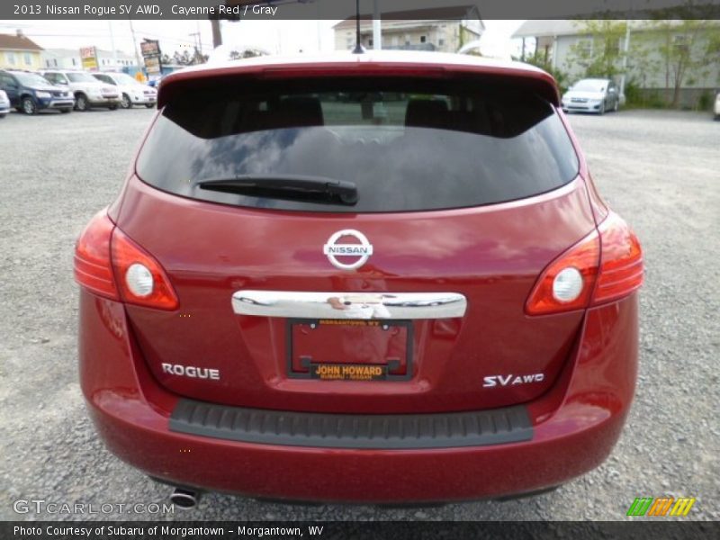Cayenne Red / Gray 2013 Nissan Rogue SV AWD