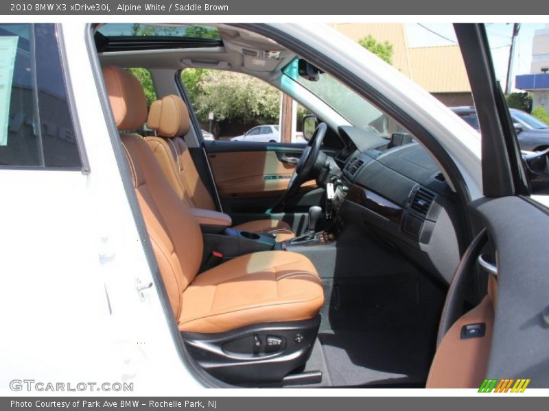 Alpine White / Saddle Brown 2010 BMW X3 xDrive30i