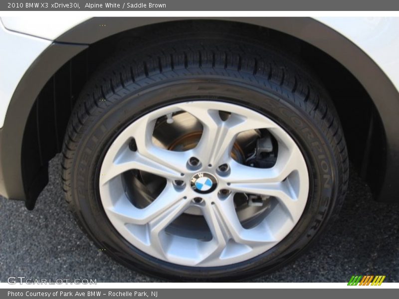 Alpine White / Saddle Brown 2010 BMW X3 xDrive30i