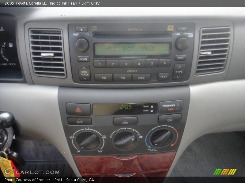 Indigo Ink Pearl / Light Gray 2005 Toyota Corolla LE