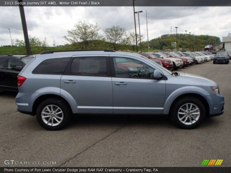 Winter Chill Pearl / Black 2013 Dodge Journey SXT AWD