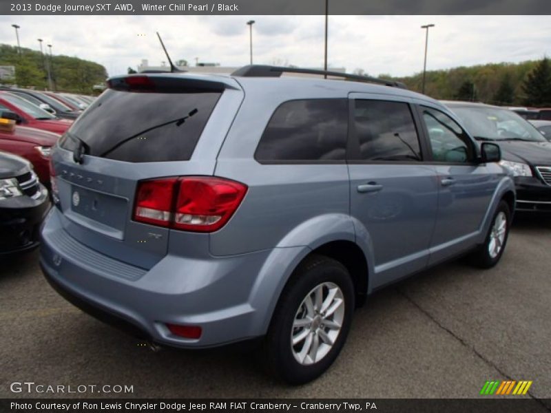 Winter Chill Pearl / Black 2013 Dodge Journey SXT AWD