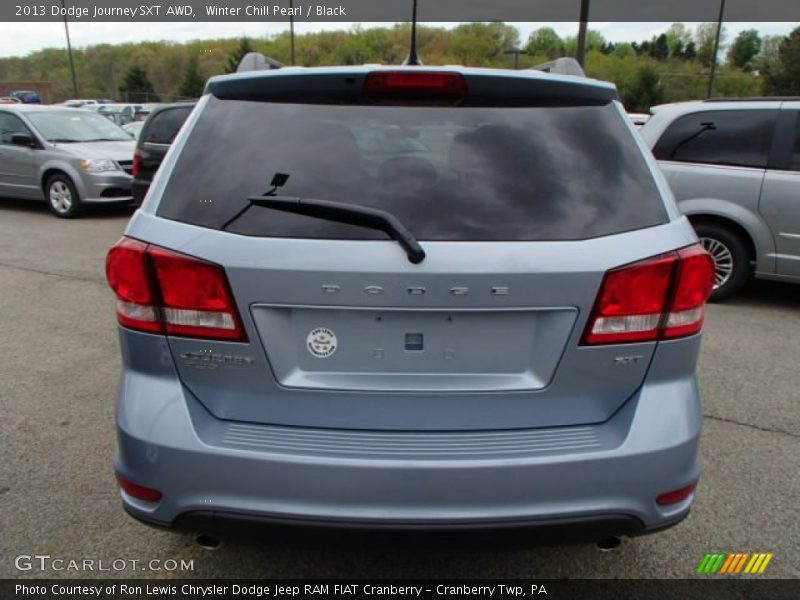 Winter Chill Pearl / Black 2013 Dodge Journey SXT AWD