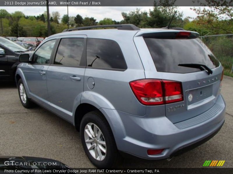 Winter Chill Pearl / Black 2013 Dodge Journey SXT AWD