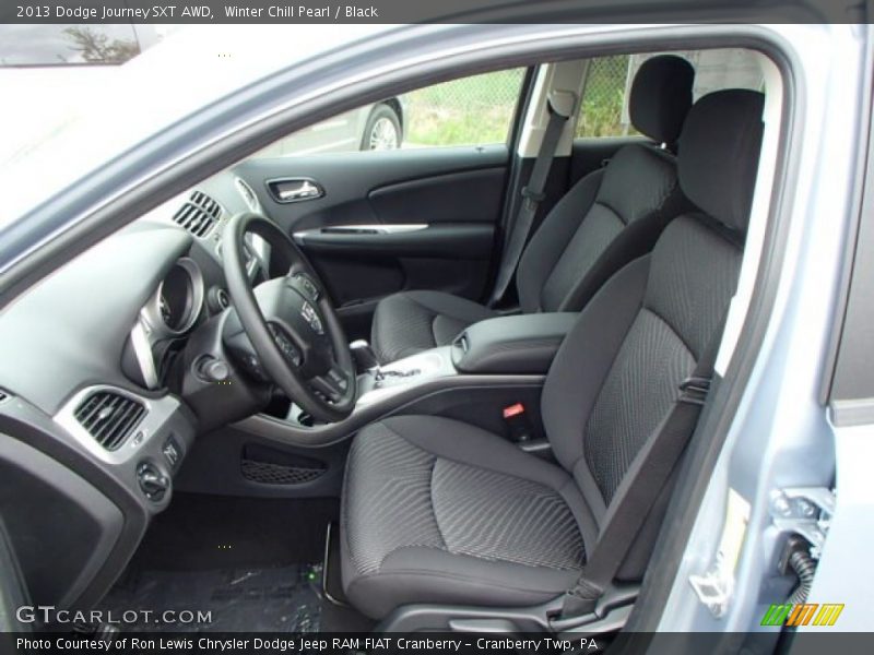 Winter Chill Pearl / Black 2013 Dodge Journey SXT AWD