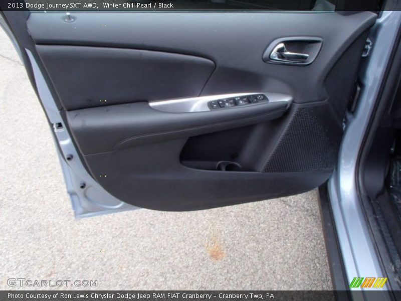 Winter Chill Pearl / Black 2013 Dodge Journey SXT AWD