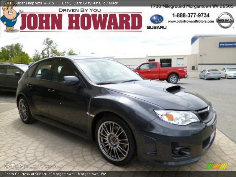 Dark Gray Metallic / Black 2013 Subaru Impreza WRX STi 5 Door
