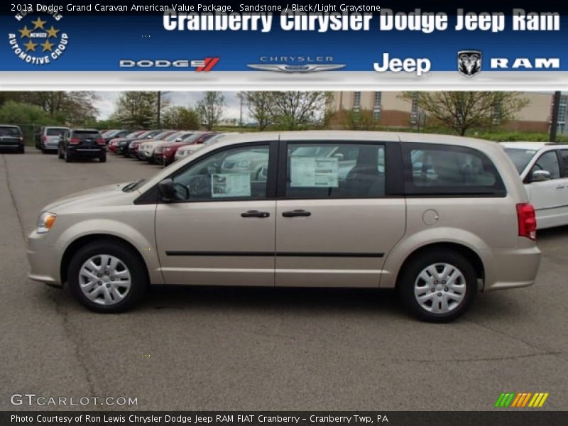 Sandstone / Black/Light Graystone 2013 Dodge Grand Caravan American Value Package