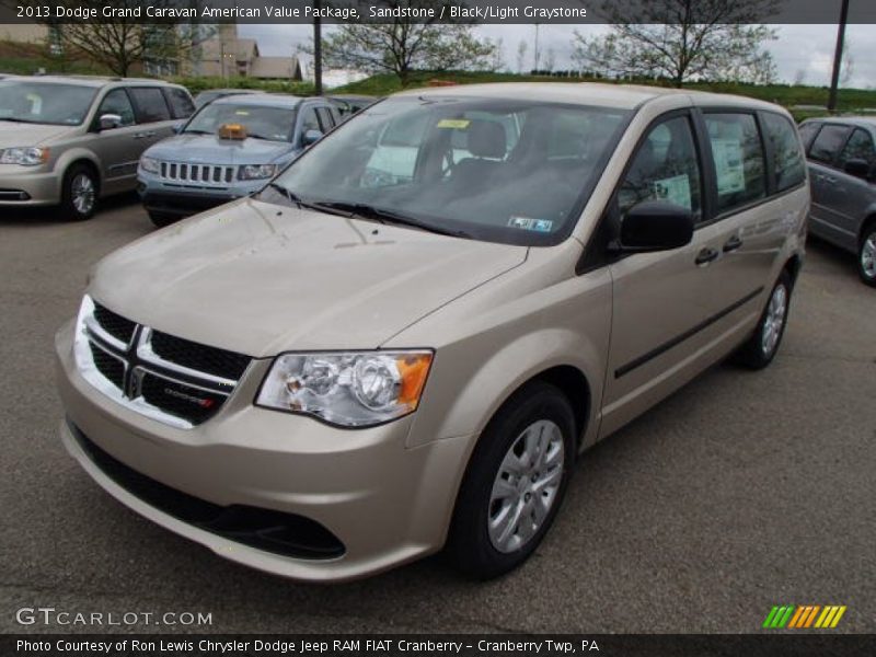 Sandstone / Black/Light Graystone 2013 Dodge Grand Caravan American Value Package